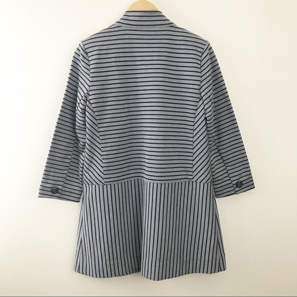 Cabi Navy Striped Long Coastal Classic Car Coat 5474 Lightweight Navy Jacket S - Picture 8 of 15